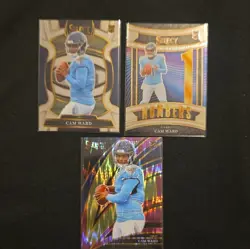 Panini Select 2025 Cam Ward Titans Rookie 3-Card Lot Concourse/Prizm/Numbers - Image 1