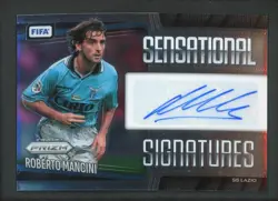 2025-26 ROBERTO MANCINI AUTO PANINI PRIZM FIFA SENSATIONAL SIGNATURES AUTOGRAPHS - Image 1