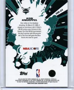 2025-26 Hoops #HW-24 Kon Knueppel Hard Wired - Image 2