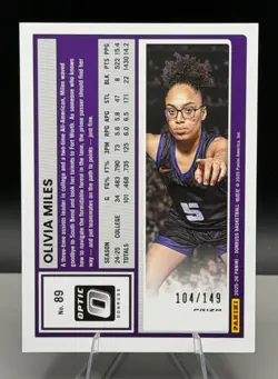 2025-26 Panini Donruss Optic Olivia Miles Rated Prospect Stars /149 Lynx ROY - Image 2