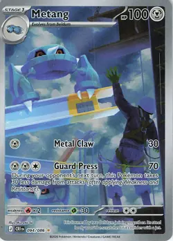 Metang 094/086 Holo Illustration Rare Chaos Rising Pokemon Near Mint - Image 1