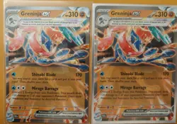 Pokemon TCG Greninja ex 106/167 Double Rare Twilight Masquerade NM x2 - Image 1