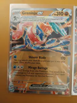 Pokemon TCG Greninja ex 106/167 Double Rare Twilight Masquerade NM x2 - Image 2