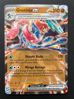 Greninja ex 106/167 - Pokemon TCG Double Rare Card - Twilight Masquerade - Image 1