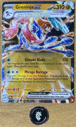 Greninja ex - Double Rare Holo - Pokemon TCG Twilight Masquerade 106/167 - Image 1