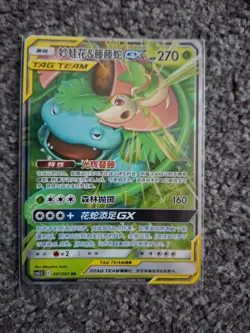 Pokemon Card Venusaur & Snivy GX 001/061 Tag Team Simplified Chinese - Image 1