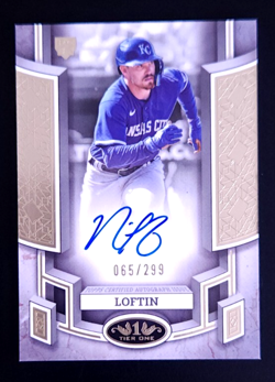 NICK LOFTIN 2024 TOPPS TIER ONE ROOKIE AUTOGRAPH ROYALS RC AUTO /299 - Image 1