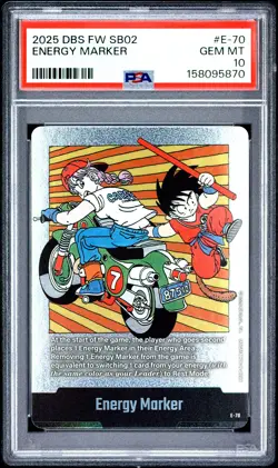 DRAGON BALL SUPER CARD GAME FUSION WORLD MANGA BOOSTER 02 ENERGY MARKER PSA 10 - Image 1