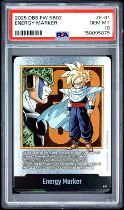 DRAGON BALL SUPER CARD GAME FUSION WORLD MANGA BOOSTER 02 ENERGY MARKER PSA 10 - Image 1