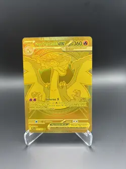 Gold Mega Charizard X EX 130/094 - Hyper Rare Pokemon Phantasmal Flames NM - Image 1