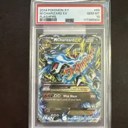 2014 Pokemon XY Flashfire #69 Mega M Charizard Ex PSA 10 GEM MINT - Image 1