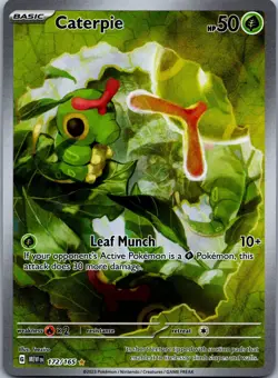 Caterpie 172/165 Illustration Rare 151 Pokemon Holo Near Mint - Image 1