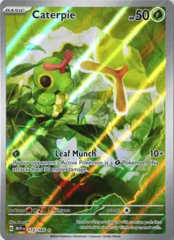 Pokemon - 172/165 Caterpie - 151 - Holo Illustration Rare Near Mint - Image 1