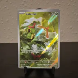 Pokemon TCG Caterpie 172/165 SV 151 Illustration Rare Holo EN 50HP Maybe MiscutU - Image 1