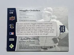 2008 SPx - Winning Materials Magglio Ordonez #WM-OR Spx Dual Patch 10/10 - Image 2