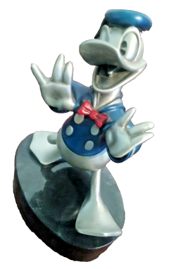 Donald Duck Pewter Chilmark 1995 Marble Base Disney Statue 119/300 Minor Flaws - Image 1