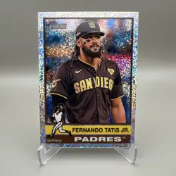 2025 Topps Heritage Fernando Tatis Jr. Silver Sparkle Refractor #118 - Padres - Image 1