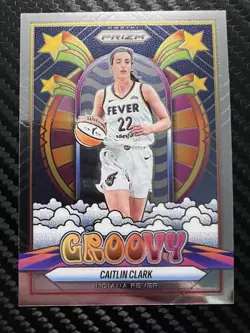 2025 Panini WNBA Prizm Caitlin Clark Groovy No. 10 Indiana Fever - Image 1