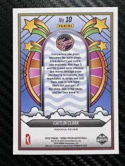 2025 Panini WNBA Prizm Caitlin Clark Groovy No. 10 Indiana Fever - Image 2