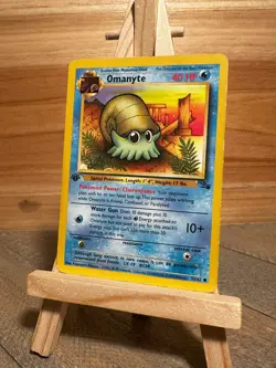 Pokemon Fossil First Edition Omanyte #52/62 MP - Image 1