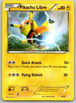 Pikachu Libre - Non-Holo Common XY Trainer Kit: Pikachu Libre & Suicune 14/30 LP - Image 1