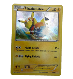 Pikachu Libre 30 Holo 30/30 XY Trainer Kit Suicune Holo Pokemon - Image 1