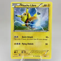 Pikachu Libre 14/30 Non Holo XY Trainer Kit: Pikachu Libre & Suicune Pokemon MP - Image 1