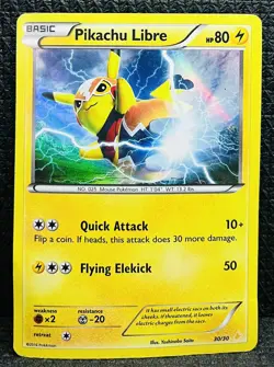 Pikachu Libre 30/30 XY Trainer Kit Pikachu Libre & Suicune Holo Pokemon TCG - HP - Image 1