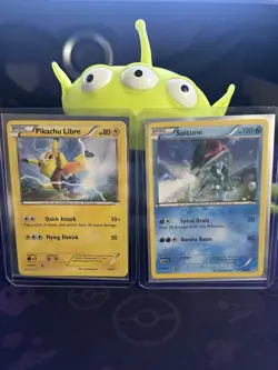 Pikachu Libre #14/30 AND Suicune #14/30 - NON HOLO - XY Trainer Kit - LOT - LP - Image 1