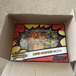 Pokemon TCG Mega Evolution Ascended Heroes Mega Emboar EX Box opened case - Image 1