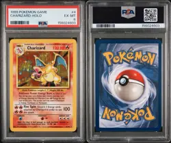 Pokemon Charizard Base Set Holo Rare Card 4/102 Unlimited. - Image 1