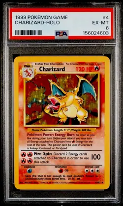 Pokemon Charizard Base Set Holo Rare Card 4/102 Unlimited. - Image 3