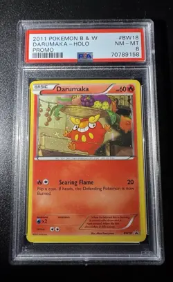 PSA 8 Darumaka Cosmos Holo Foil NM-MINT Promo 2011 B&W - BW18 - Pokemon Card TCG - Image 1