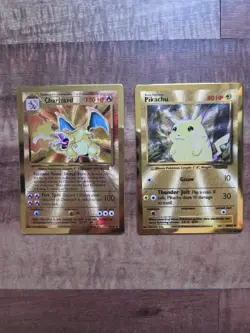 Pokemon Metal Charizard #4 & Pikachu #58 Celebrations Ultra Premium Collection - Image 1