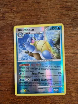 Blastoise 2/127 Platinum Rare Reverse Holo Pokemon Card WOTC 2009 - MP/LP - Image 1