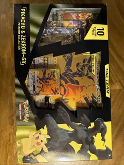 Nintendo Pokemon TCG Pikachu and Zekrom-GX Tag Team Premium Collection 820650809910 - Image 1