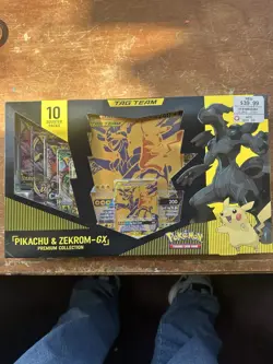 Nintendo Pokemon TCG Pikachu and Zekrom-GX Tag Team Premium Collection Sealed - Image 1