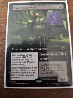 Emeritus of Woe 0324 Extended Art NM Non-Foil Secrets of Strixhaven MTG - Image 1