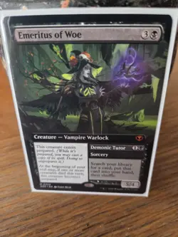 Emeritus of Woe 0324 Extended Art NM Non-Foil Secrets of Strixhaven MTG - Image 2