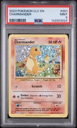 2023 Pokemon Classic Collection Charmander Holo CLC 001/034 PSA 9 Mint - Image 1