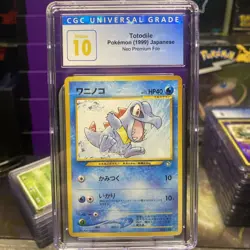 Pokemon Totodile Neo Premium File Japanese CGC 10 Pristine Blue Label - Image 1