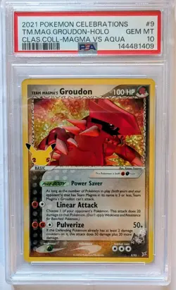 2021 Team Magma’s Groudon 9/95 Celebrations - Classic Collection Pokemon- PSA 10 - Image 1