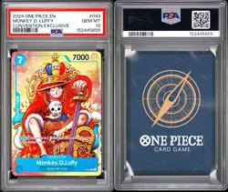 2024 ONE PIECE PROMOS P-043 MONKEY D. LUFFY CONVENTION EXCLUSIVE PSA 10 - Image 2