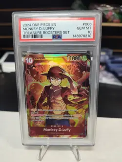 2024 ONE PIECE PROMOS TREASURE BOOSTERS SET #006 MONKEY D. LUFFY PSA 10 - Image 1