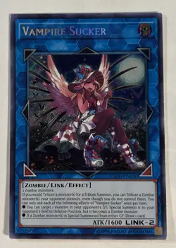 Yugioh TCG Vampire Sucker FLOD-EN050 Secret Rare Unlimited MP - Image 1