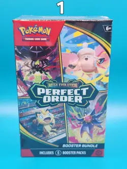 Pokemon TCG Mega Evolution—Perfect Order Booster Bundle Box English 2026 6 Packs - Image 1