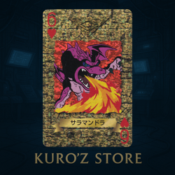 Yugioh TOEI Trump Collection Salamandra Holo Poker Card 1998 Japanese - Image 1