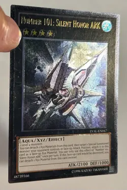 YUGIOH NUMBER 101 SILENT HONOR ARK LVAL-EN047 ULTIMATE RARE LP - Image 1