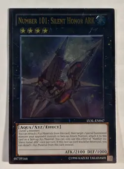 YUGIOH NUMBER 101 SILENT HONOR ARK LVAL-EN047 ULTIMATE RARE LP - Image 4