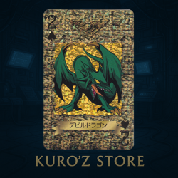 Yugioh TOEI Trump Collection Koumori Dragon Holo Poker Card 1998 Japanese - Image 1